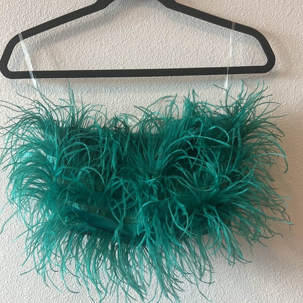 Boohoo Feather top